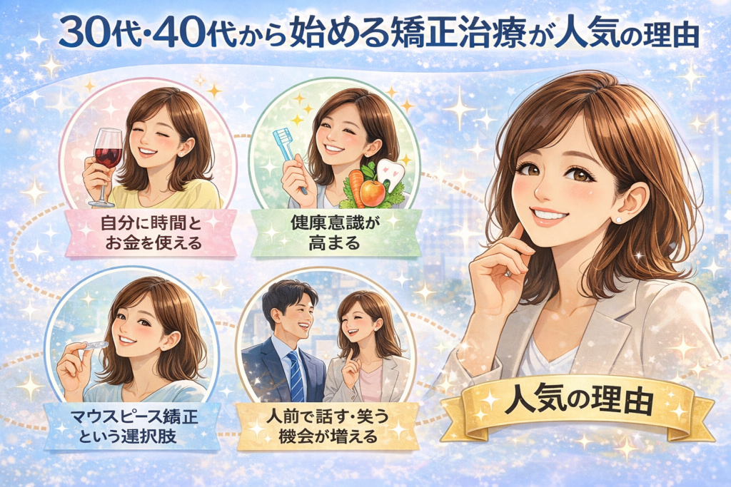 マウスピース矯正 30,40代からの矯正治療