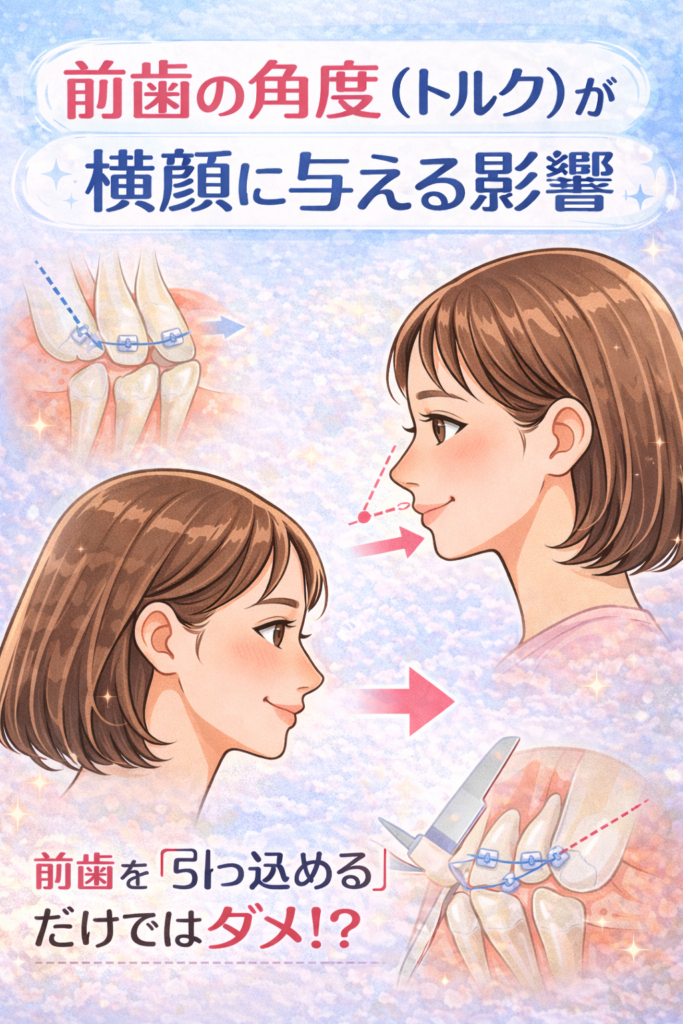 秋葉原リヨンドール歯列矯正歯科クリニック インビザライン マウスピース矯正 矯正専門医 前歯の角度 トルク