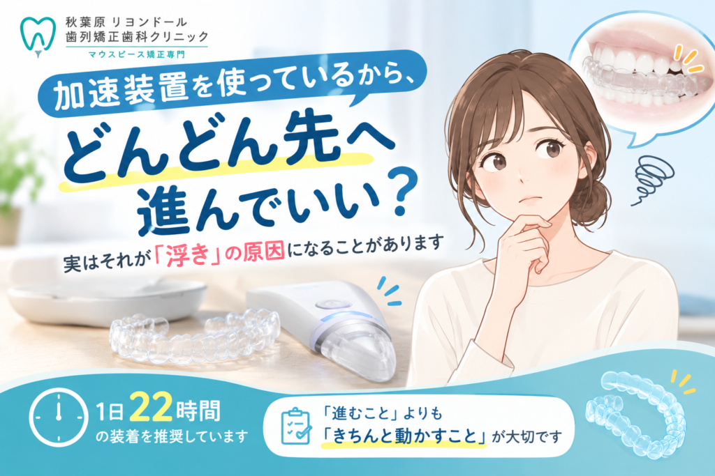 秋葉原リヨンドール歯列矯正歯科クリニック インビザライン エンジェルアライナー マウスピース矯正 矯正専門医 加速装置