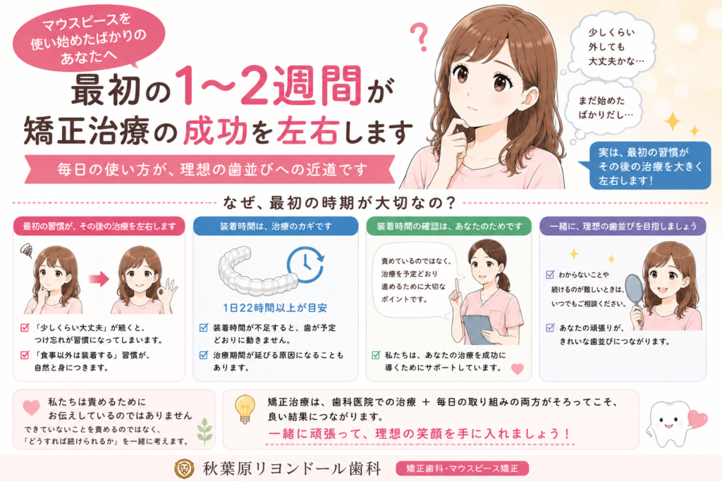 秋葉原リヨンドール歯列矯正歯科クリニック インビザライン エンジェルアライナー マウスピース矯正 矯正専門医 マウスピースの使用方法